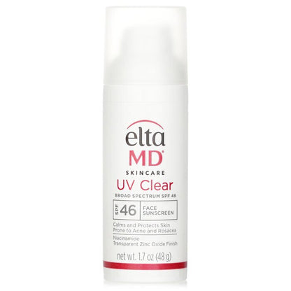 EltaMD UV Clear Facial Sunscreen SPF 46 - For Skin Types Prone To Acne, Rosacea & Hyperpigmentation(Random Packaging) 48g/1.7oz