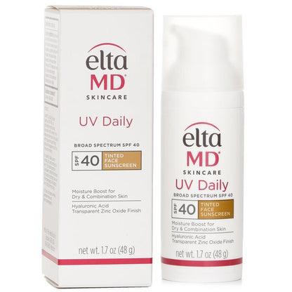 EltaMD UV Daily Moisturizing Facial Sunscreen SPF 40 - For Normal, Combination & Post-Procedure Skin - Tinted (Random Packaging) 48g/1.7oz