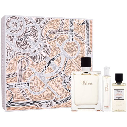 Hermes Terre D'hermes Gift Set Eau De Toilette 100ml Miniature Eau De Toilette 15ml And Shower Gel 40ml 100ml