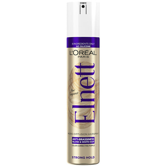 L´Oreal Professionnel Elnett Anti-brassiness Color-correcting Purple Micro-diffusion Hairspray - Mikrodifuzní Lak Na Vlasy Pro Blond A Bíle Vlasy 300ml