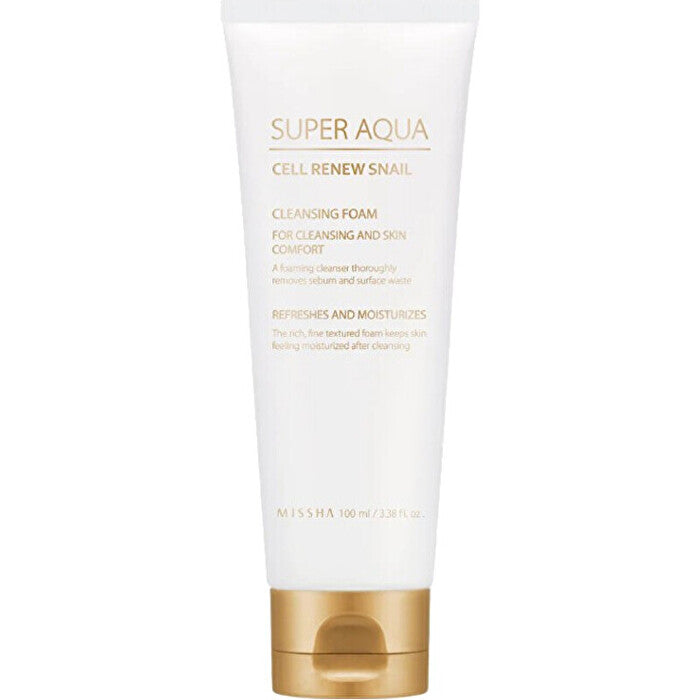Missha Super Aqua Cell Renew Snail Cleansing Foam - Čisticí Pleťová Pěna Se šnečím Extraktem 100ml
