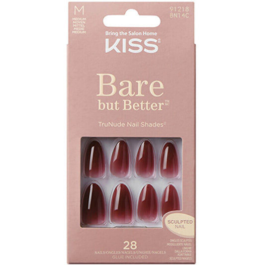 Kiss My Face Bare-but-better Nails - Gel Nails ( 28 Pcs )