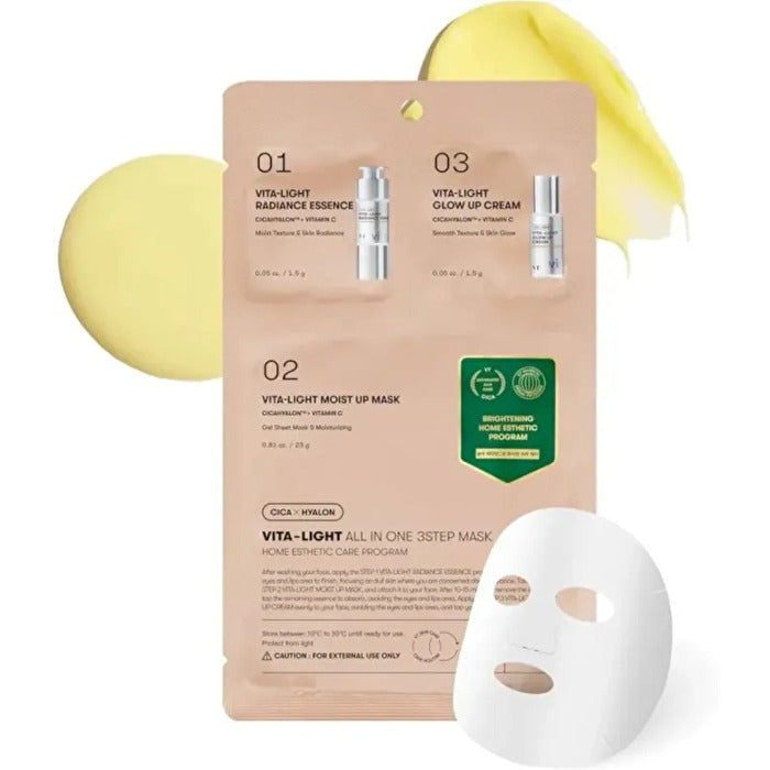 VT Cosmetics Vita-light All In One 3step Mask & + - Rozjasňující A Hydratující Pleťová Maska 1.0g