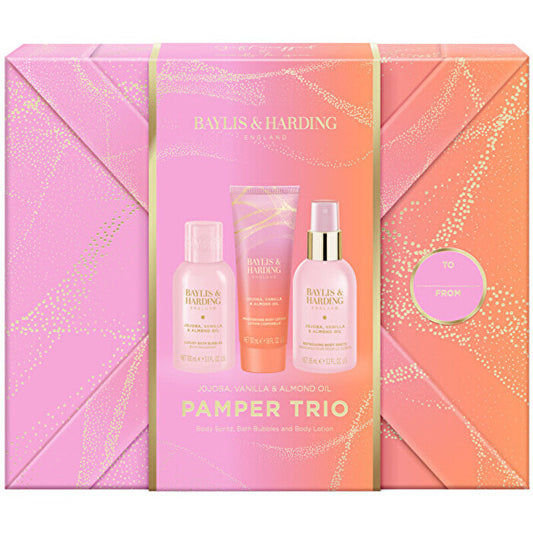 Baylis & Harding Pamper Trio Body Gift Set (jojoba Vanilla & Almond Oil) - Body Care Set