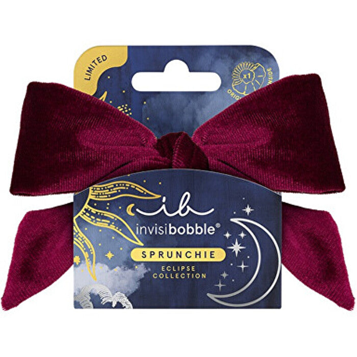 Invisibobble Sprunchie Original Eclipse Velvet Grace - Gumička Do Vlasů S Mašlí
