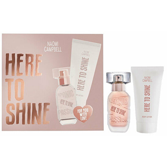 Naomi Campbell Here To Shine Gift Set Eau De Toilette 15ml And Body Lotion 50ml 15ml
