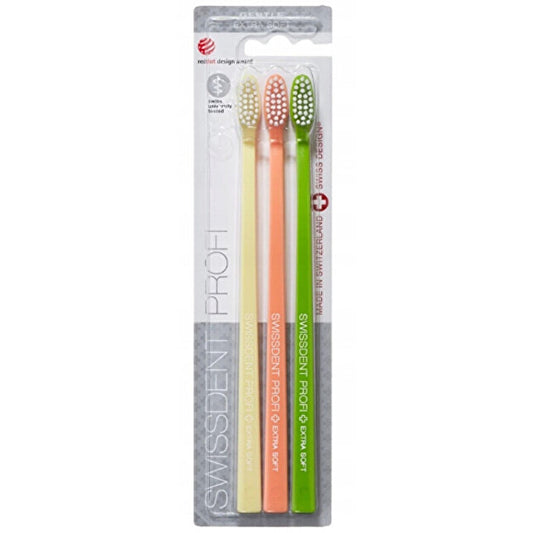 Swissdent Gentle Extra Soft Toothbrush Trio - Zubní Kartáčky