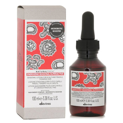 Davines Natural Tech Energizing Seasonal Superactive Seasonal Lotion (For Scalp and Fragile, Thinning Hair) 100ml/3.38oz