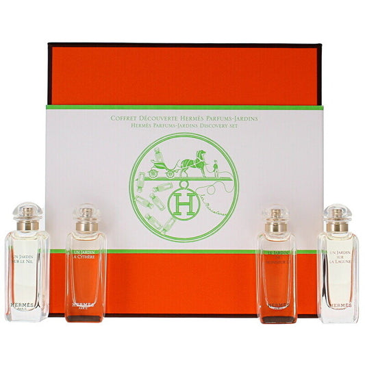 Hermes Un Jardin Discovery Set Miniature Collection Gift Set Eau De Toilette Un Jardin Sur La Lagune 7.5ml And Eau De Toilette Un Jardin A Cythere 7.5ml And Eau De Toilette Un Jardin Sur Le Nil 7 30ml