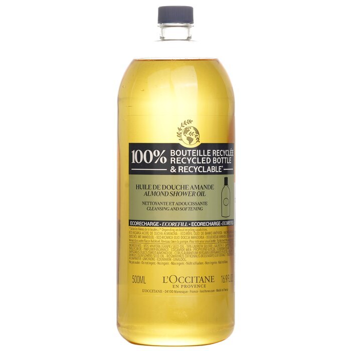 L'Occitane Almond Cleansing & Softening Shower Oil (Eco-Refill)(Random Packaging) 500ml/16.9oz