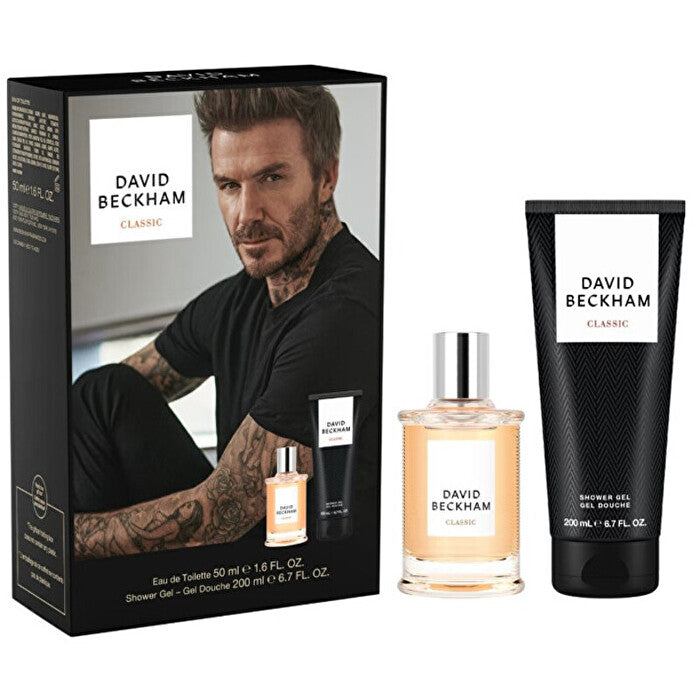 David Beckham Classic Gift Set Eau De Toilette 50ml And Shower Gel 200ml 50ml