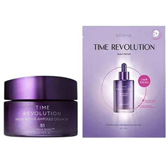 Missha Time Revolution Night Repair Cream & Mask Duo Set - Gift Set