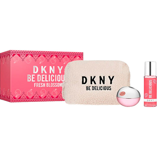 Dkny Be Delicious Fresh Blossom Gift Set Eau De Parfum 100ml Body Spray 125ml And Cosmetic Bag 100ml
