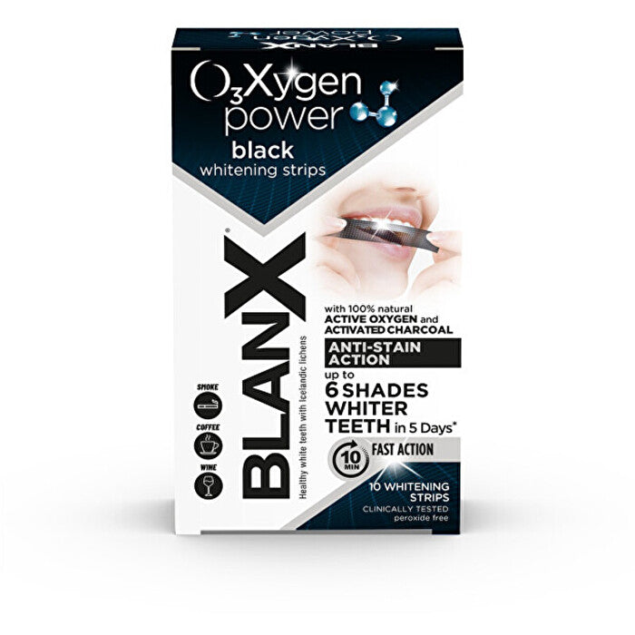 BlanX Oxygen Power Black Whitening Strips ( 10 Pcs )