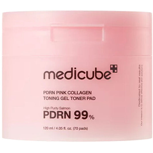 Medicube Pdrn Pink Collagen Toning Gel Toner Pad - Gelove Tonizační Polštářky ( 70 Ks )
