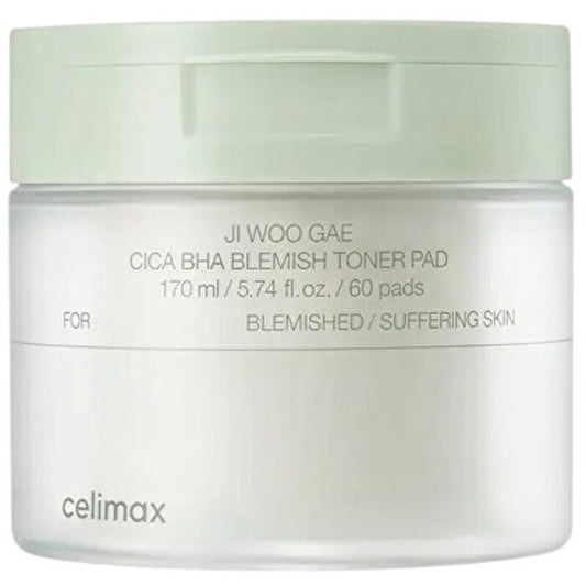 Celimax Cica Bha Blemish Toner Pad - Tonizační Tampony ( 60 Ks )