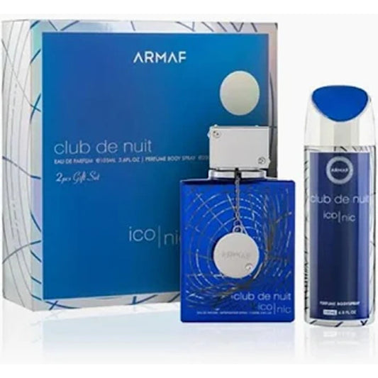 Armaf Club De Nuit Blue Iconic Dárková Sada Eau De Parfum 105ml A Tělový Sprej 200ml 105ml