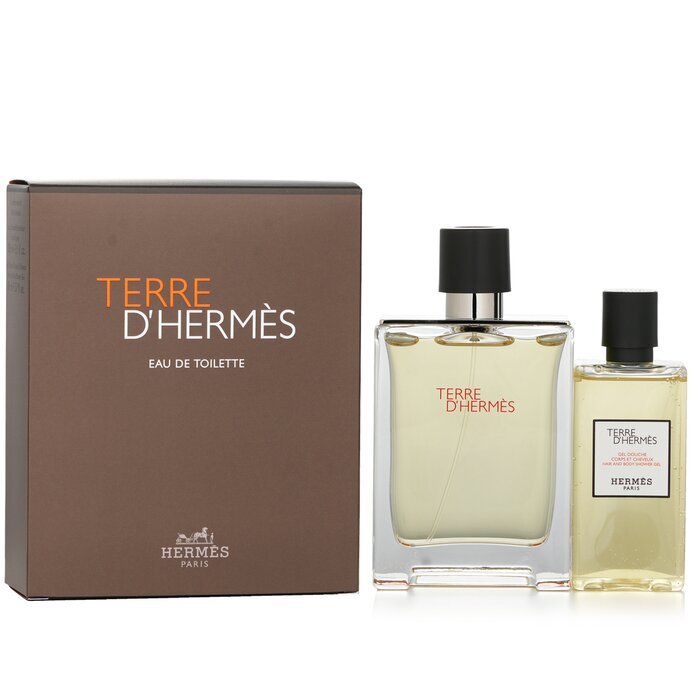 Terre D'Hermes Coffret: Eau De Toilette Spray 100ml/3.3oz + Hair And Body Shower Gel 80ml/2.7oz 2pcs