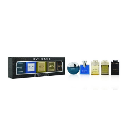 Bvlgari  Mini Set 5x 5ml (man In Black Eau De Parfum & Man Wood Essence Eau De Parfum & Man Wood Neroli Eau De Parfum & Aqva Eau De Toilette & Blv Eau De Toilette)