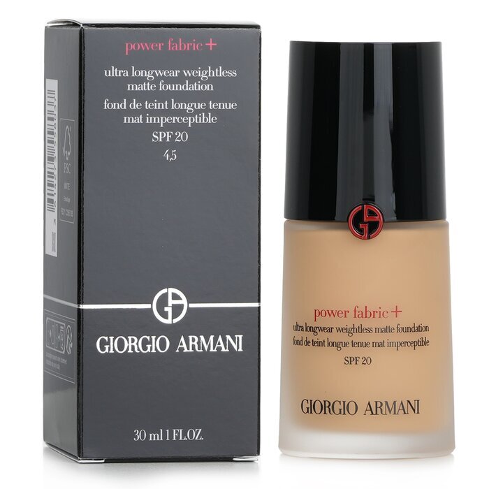 Giorgio Armani Power Fabric+ Ultra Longwear Weightless Matte Foundation SPF 20 - # 4.5 30ml/1oz