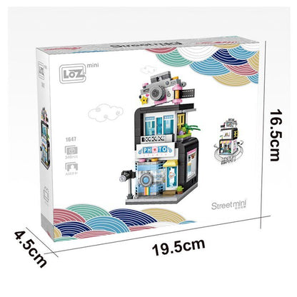 LOZ Street Series - Photo Shop Building Bricks Set 19.5x16.5x4.5cm