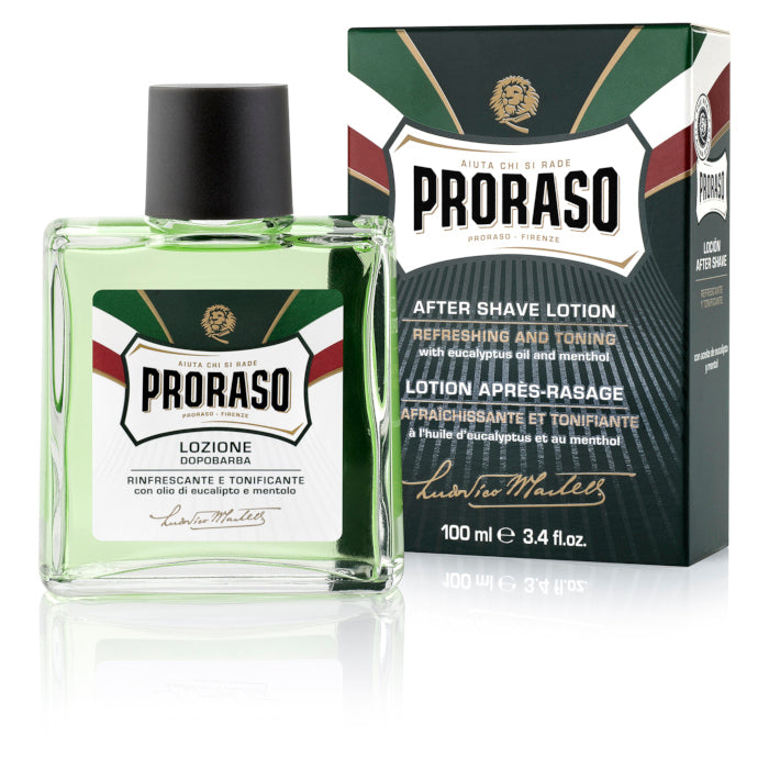 Proraso Green After Shave Lotion - Refreshing Aftershave With Eucalyptus 100ml