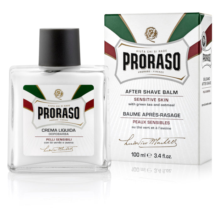 Proraso White After Shave Balm - After Shave Balm For Sensitive Skin With Green Tea 100ml