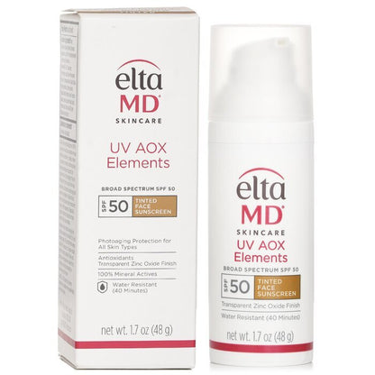EltaMD UV AOX Elements Tinted Mineral Face Sunscreen SPF 50 (Exp. Date 30 Apr 2026) 48g/1.7oz