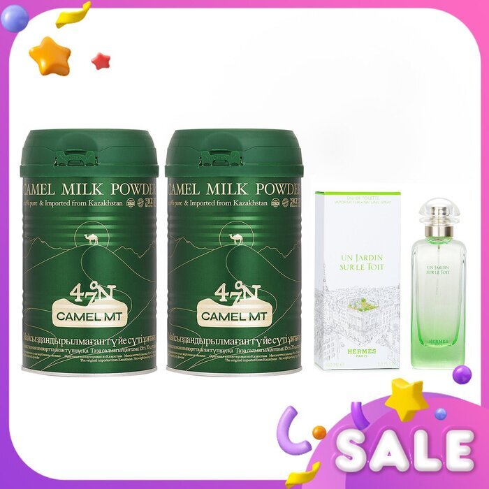 Camel MT Camel Milk Powder x2 + Hermes Un Jardin Sur Le Toit EDT Spray 3pcs
