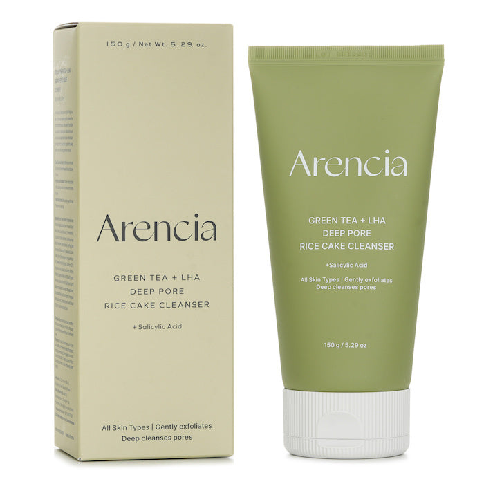 Arencia Green Tea + LHA Deep Pore Rice Cake Cleanser 150g