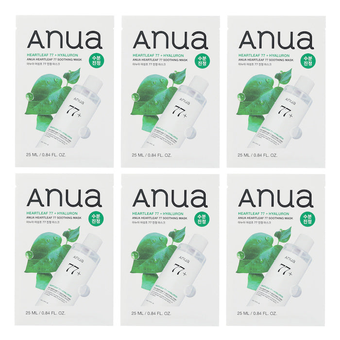 Anua Heartleaf 77 Soothing Mask 6 x 25ml
