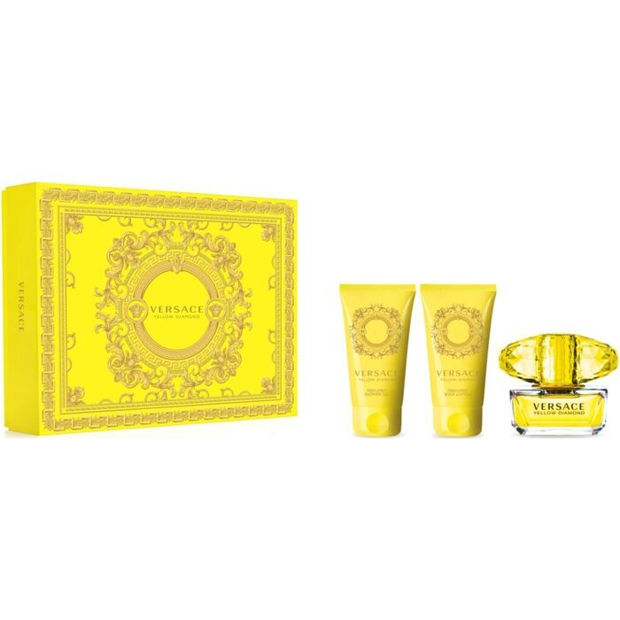 Versace Yellow Diamonds Gift Set Eau De Toilette 50ml Shower Gel 50ml Yellow Diamonds And Yellow Diamonds Body Lotion 50ml 50ml