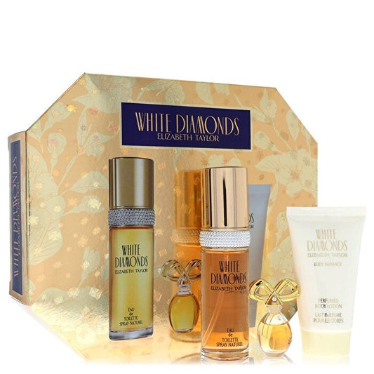 Elizabeth Taylor White Diamonds Gift Set - 1 oz Eau De Toilette Spray + Min Eau De Parfum + 1.7 oz Body Lotion