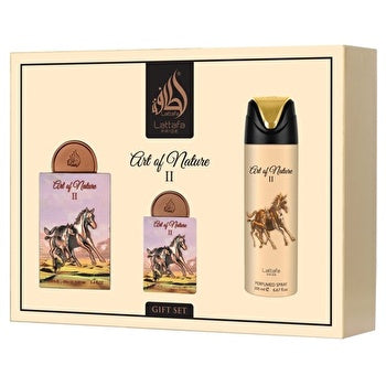 Lattafa Perfumes Art Of Nature Ii Gift Set Eau De Parfum Deospray 200ml And Eau De Parfum 20ml 100ml