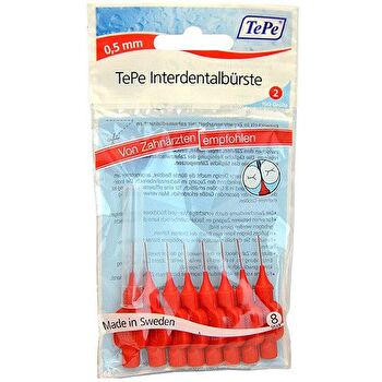 TePe Interdental Brush Normal (0.5 Mm Red 8 Pcs) - Interdental Toothbrushes