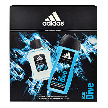 Adidas Ice Dive Gift Set Eau De Toilette 100ml Shower Gel Ice Dive 250ml 100ml