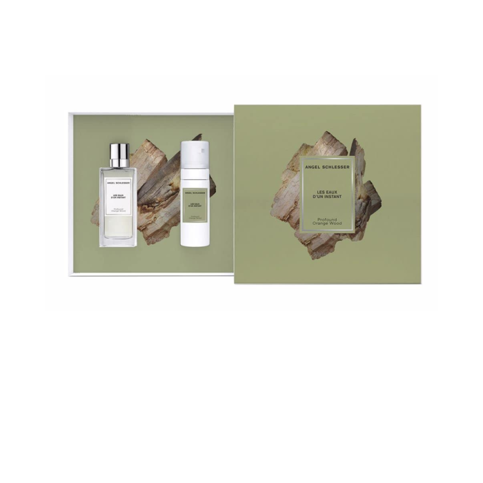 Angel Schlesser Les Eaux D'un Instant Profound Orange Wood Unisex Set Eau De Toilette 100ml & Sg 100ml