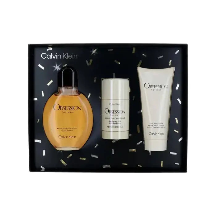 Calvin Klein Obsession Man Set Eau De Toilette 125ml & After Shave Balm 100ml & Deo Stick 75g