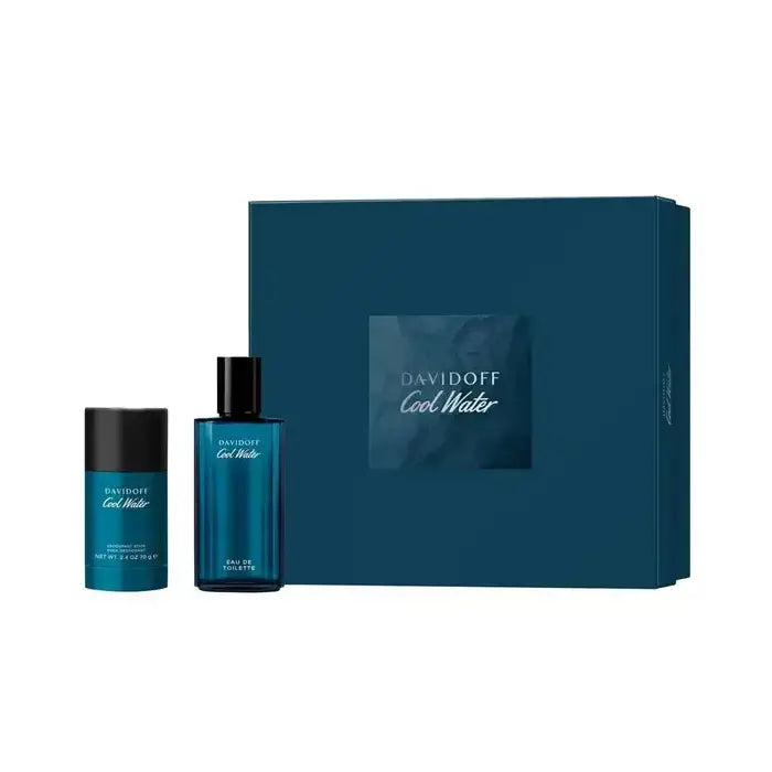 Davidoff Cool Water Man Set Eau De Toilette 75ml & Deodorant Stick 70g