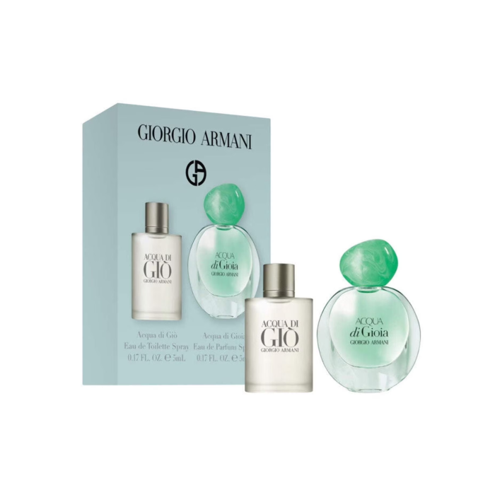 Giorgio Armani Unisex Mini Set 2x 5ml (acqua Di Gio Eau De Toilette Splash & Acqua Di Gioia Eau De Parfum Splash)