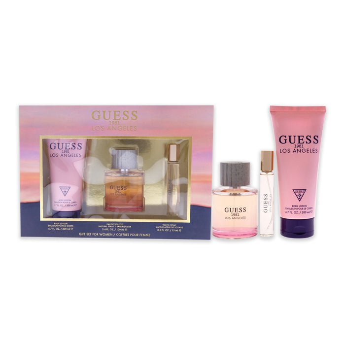 Guess 1981 Los Angeles For Women Eau De Toilette Gift Set 100ml Body Lotion 200ml And Miniature Eau De Toilette 15ml 100ml