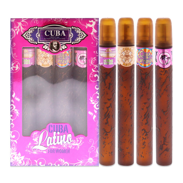 Cuba Latino For Women Gift Set Cactus Eau De Toilette 35ml Carnaval Eau De Toilette 35ml Copacabana Eau De Toilette 35ml Maya Eau De Toilette 35ml 140ml