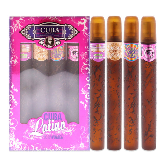 Cuba Latino For Women Gift Set Cactus Eau De Toilette 35ml Carnaval Eau De Toilette 35ml Copacabana Eau De Toilette 35ml Maya Eau De Toilette 35ml 140ml