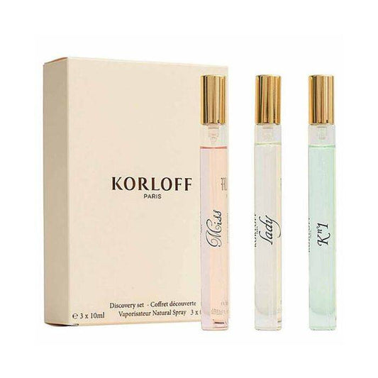Korloff Paris Woman Discovery Set Eau De Parfum 3x 10ml (lady & Miss & Korlove)