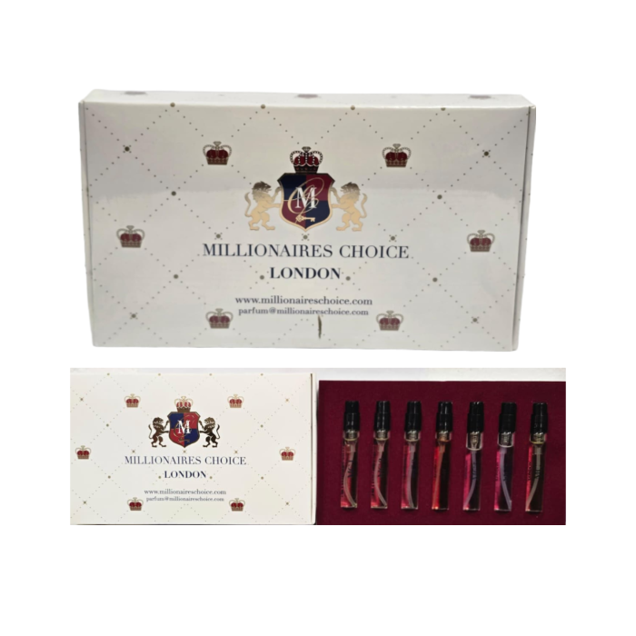 Millionaires Choice Unisex Parfum 7x 3ml (mc1 & Mc2 & Mc3 & Mc4 & Mc5 & Mc6 & Limited Edition) Vials Set