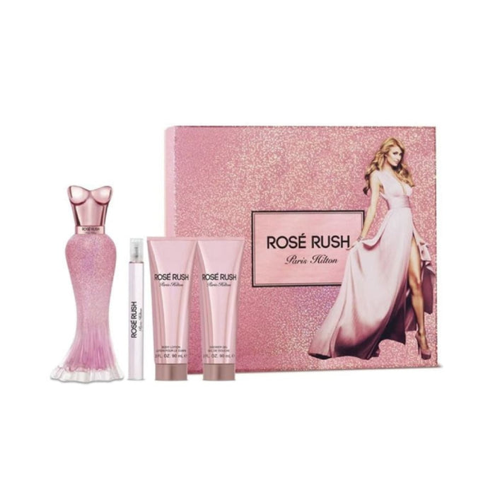 Paris Hilton Rose Rush Woman Set Eau De Parfum 100ml & Eau De Parfum 10ml & Bl 90ml & Sg 90ml