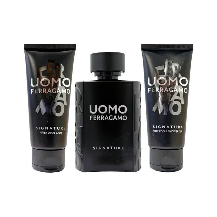 Salvatore Ferragamo Uomo Signature Man Set Eau De Parfum 100ml & Shampoo & Sg 100ml & Asb 100ml