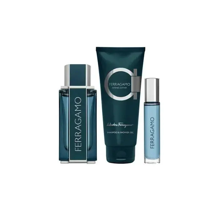Salvatore Ferragamo Ferragamo Intense Leather Man Set Eau De Parfum 100ml & Eau De Parfum 15ml & Shampoo & Sg 100ml