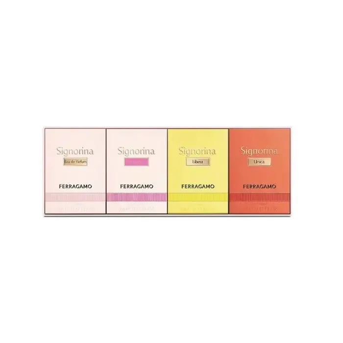 Salvatore Ferragamo Signorina Woman Mini Set 4x 5ml (signorina Eau De Parfum & In Fiore Eau De Toilette & Libera Eau De Parfum & Unica Eau De Parfum)