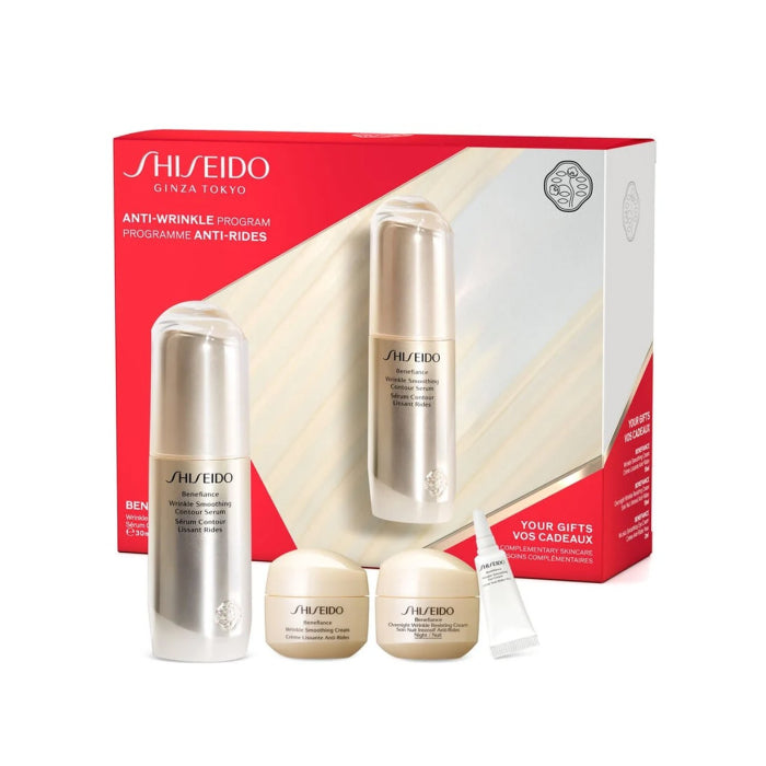 Shiseido Anti Wrinkle Woman Set ( Serum 30ml & Smoothing Cream 15ml & Overnight Cream 15ml & Eye Cream 2ml)